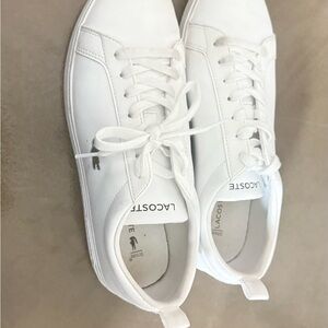 Lacoste White Low-Top Leather Sneakers